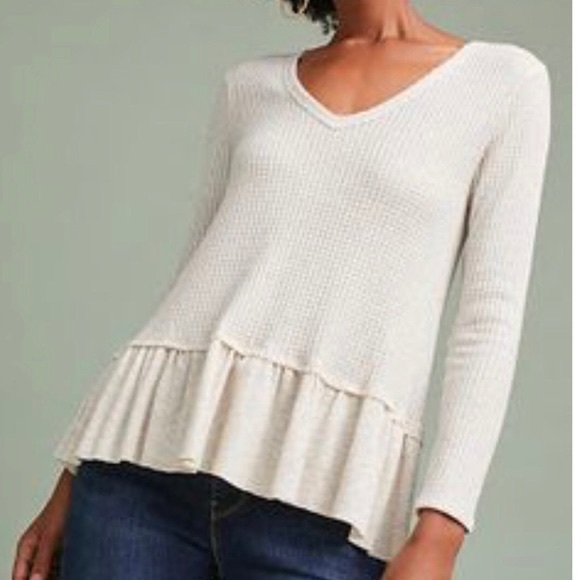 Eri and Ali waffle knit peplum - Picture 2 of 7